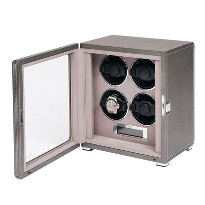 Quantum Quad Watch Winder - Silver by  Rapport London |  Time Keeper.