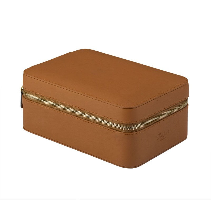 Hyde Park Tan Leather 4 Watch Zip Case by  Rapport London |  Time Keeper.
