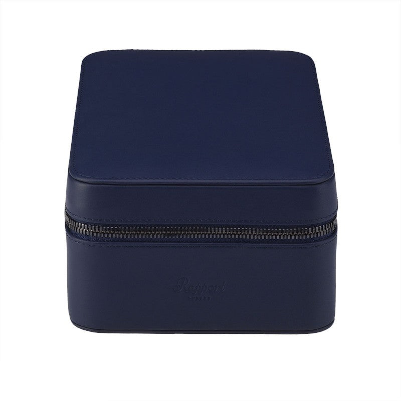 Hyde Park Blue Leather 4 Watch Zip Case by  Rapport London |  Time Keeper.