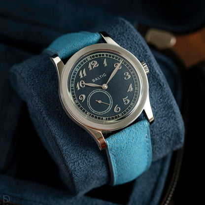 Baby Blue Alcantara Signature by  Delugs Straps |  Time Keeper.
