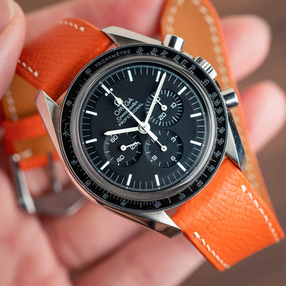 Orange Epsom Slim by  Delugs Straps |  Time Keeper.