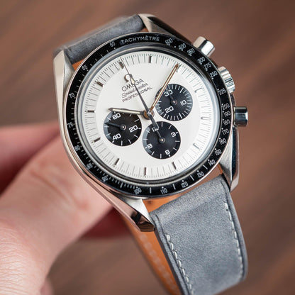 Light Grey Nubuck by  Delugs Straps |  Time Keeper.