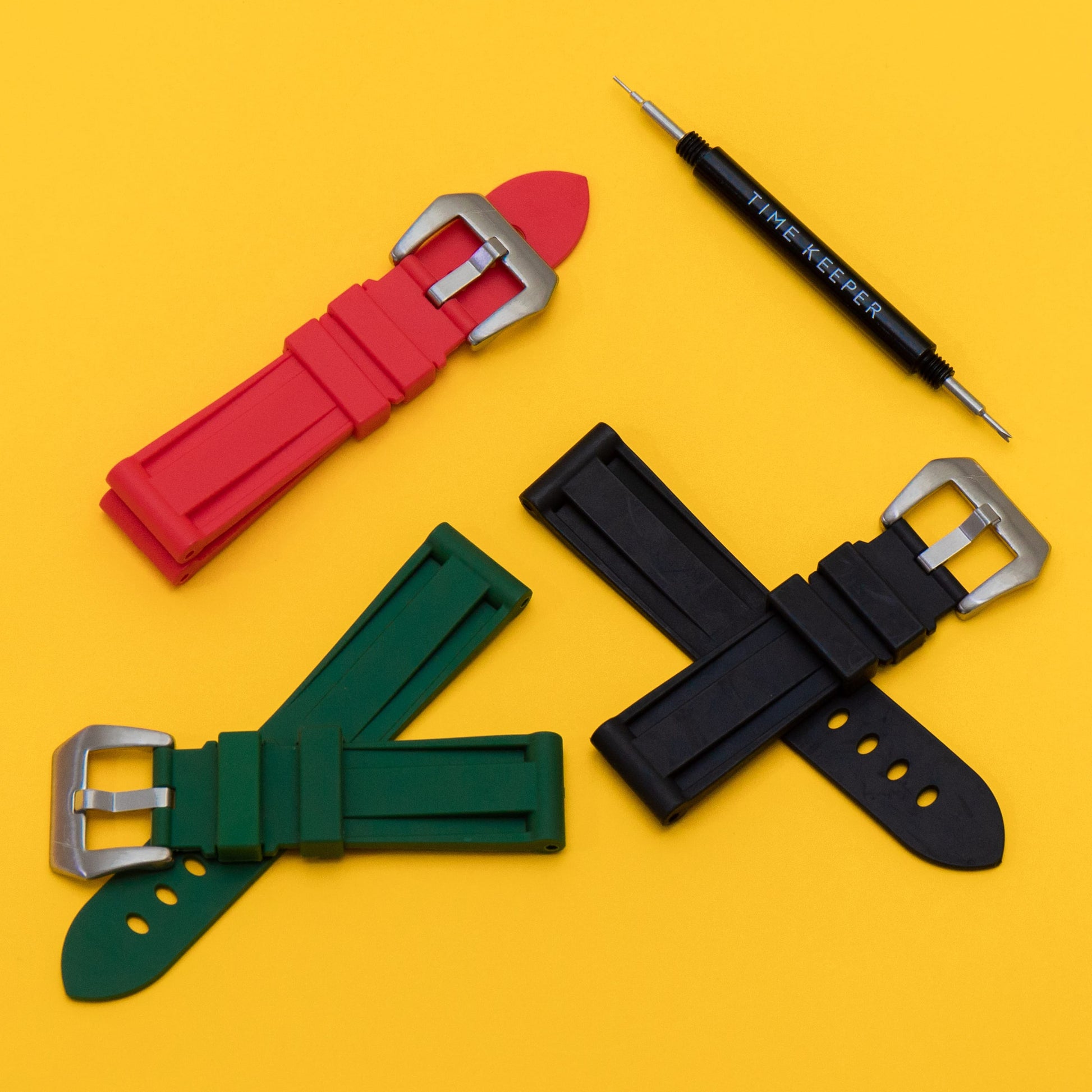22mm Bundle Deal - TK Rubber Strap by  Time Keeper |  Time Keeper.