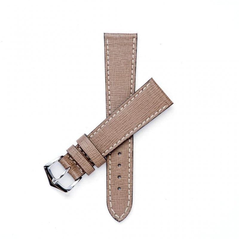 Toupe Saffiano Leather by  Milano Straps |  Time Keeper.